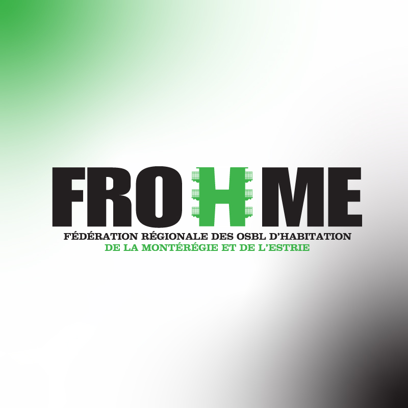 Logo FROHME entouré de dégradés aux couleurs de la fédération