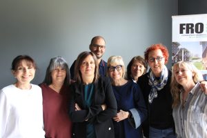Les membres du conseil d'administration, accompagnés de la directrice générale : Johanne Beaulac, Manon Bourdages, Ivelina Nikolova (directrice) Kacim Belmihoub, Denise Godbout, Céline Bourque, Sylvie Forest et Sandra Bolduc.